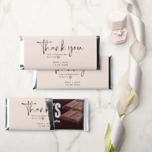 Minimalist Thank you Hershey Bar Favors