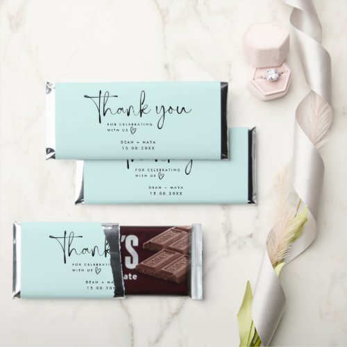 Minimalist Thank you Hershey Bar Favors