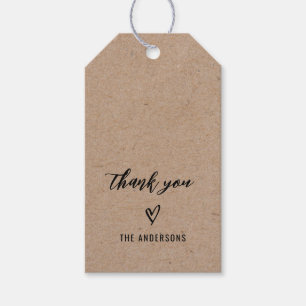 Minimalist Thank you Kraft Gift Tags