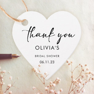Minimalist Thank You Modern Bridal Shower Favor Tags