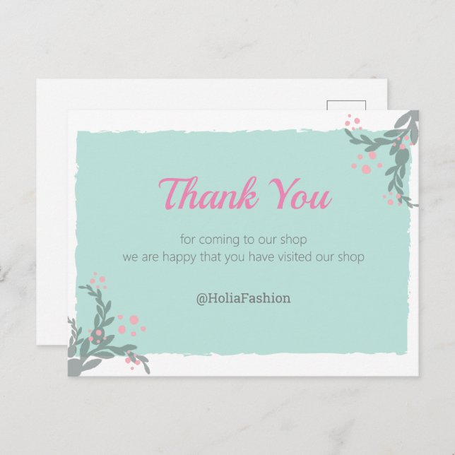 Minimalist Thank You Postcard (Front/Back)