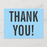 [ Thumbnail: Minimalist "Thank You!" Postcard ]