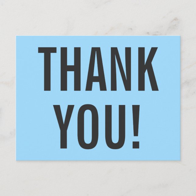 Minimalist "THANK YOU!" Postcard (Front)