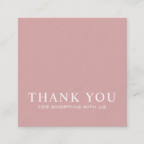 Minimalist Thank You Square Business Card