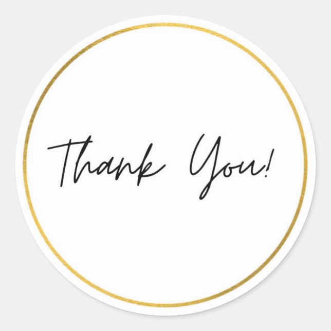 Minimalist thank you sticker (Front)