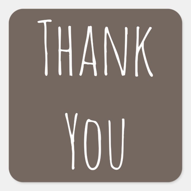 Minimalist Thank You Sticker (Front)
