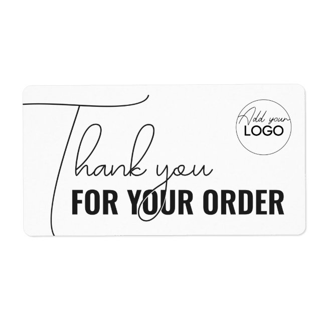 Minimalist thank you sticker with simple lettering (Front)