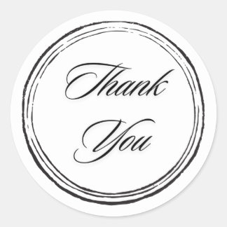 Minimalist thank you stickers