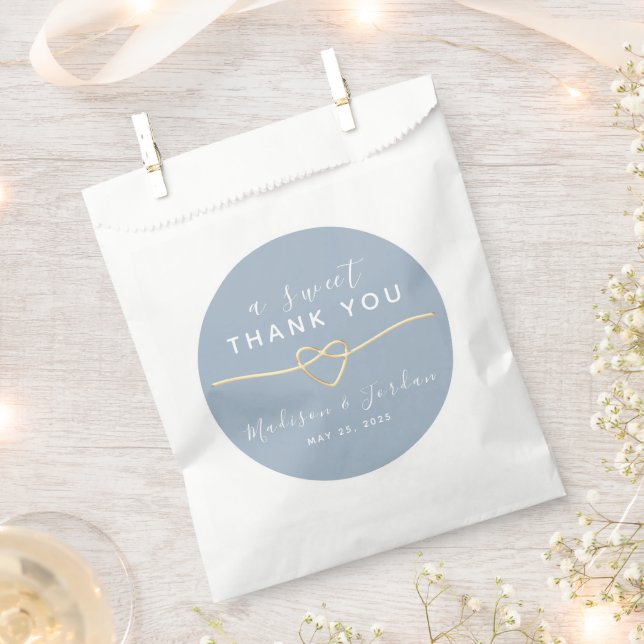 Minimalist Thank You Wedding Favor Bag (Clipped)