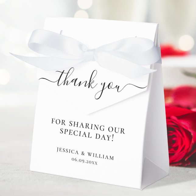 Minimalist Thank You Wedding Favor Boxes (Creator Uploaded)