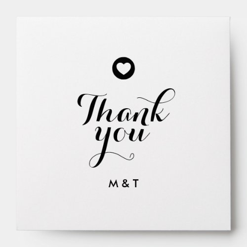 Minimalist Thank You Wedding Favor Seed Packet Envelope