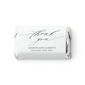 Minimalist Thank You Wedding Favour Hershey's Miniatures
