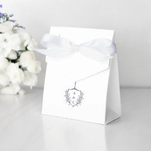Minimalist Thank You Wedding Navy Blue  text Favor Boxes
