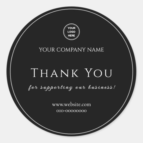 Minimalist Thank You Welcome Congratulations Classic Round Sticker