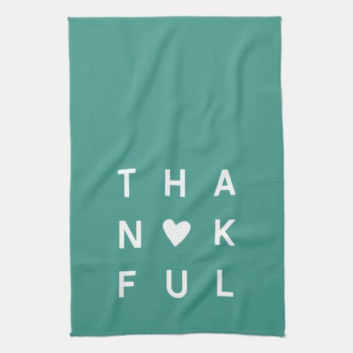 Minimalist Thankful Thanksgiving Kitchen Towel