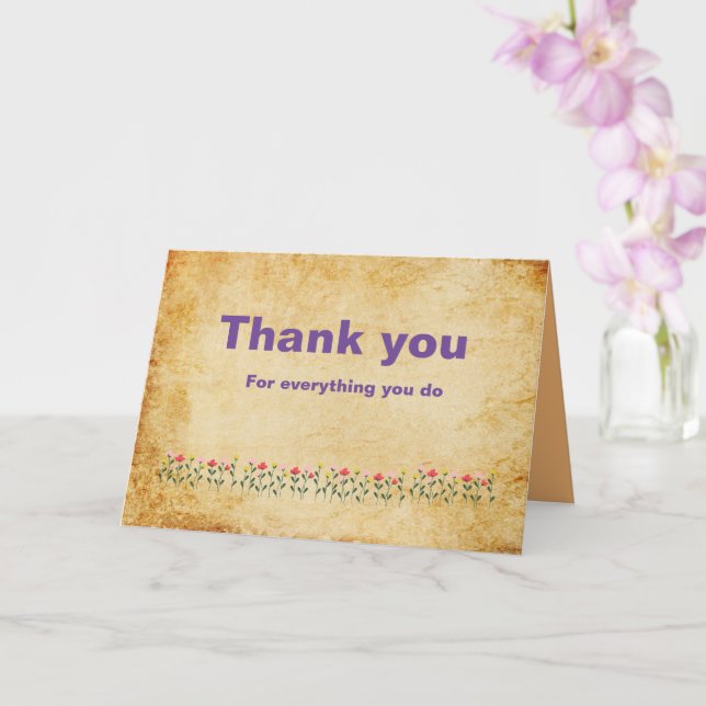 Minimalist Thanks Card (Orchid)