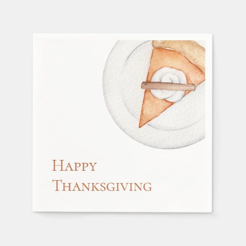 Minimalist Thanksgiving Friendsgiving Pumpkin Pie  Napkins