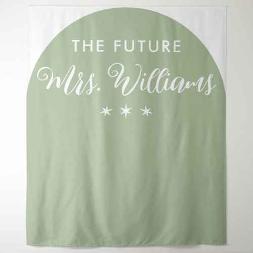 minimalist The Future Mrs Bridal Shower Arch Tapestry