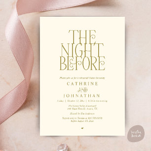 Minimalist "The Night Before" Rehearsal Dinner Invitation