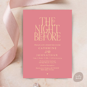 Minimalist "The Night Before" Rehearsal Dinner Invitation