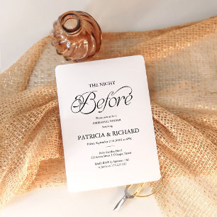 Minimalist The Night Before Rehearsal Dinner Invitation