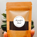 Minimalist The Perfect Blend Wedding Coffee Favors Classic Round Sticker<br><div class="desc">Minimalist The Perfect Blend Wedding Favor Stickers</div>