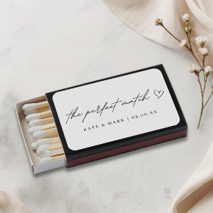 Minimalist The Perfect Match Wedding Favor Matches
