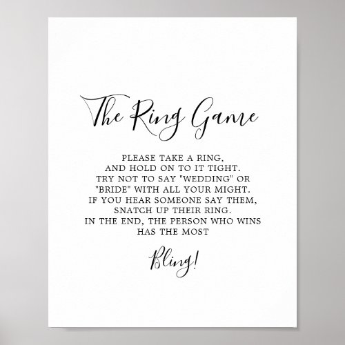 Minimalist The Ring Game Sign