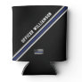 Minimalist Thin Blue Line Police Officer Custom Can Cooler