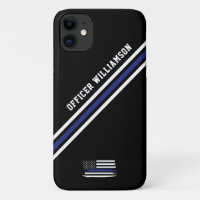 Minimalist Thin Blue Line Police Officer Custom