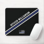 Minimalist Thin Blue Line Police Officer Custom Mouse Pad