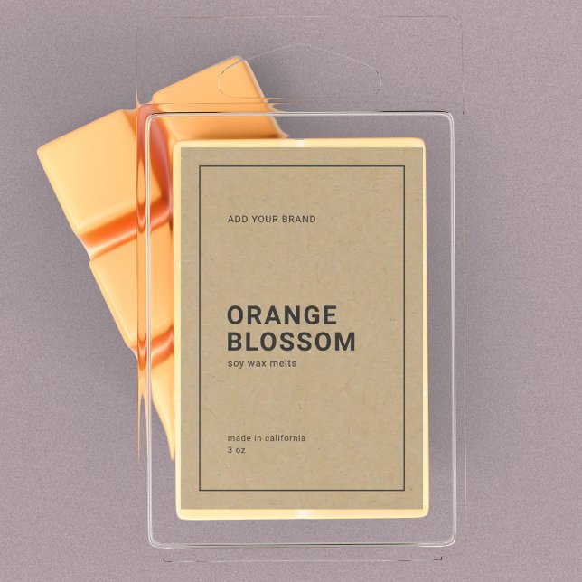 Minimalist Thin Gray Border Kraft Product Label (Creator Uploaded)