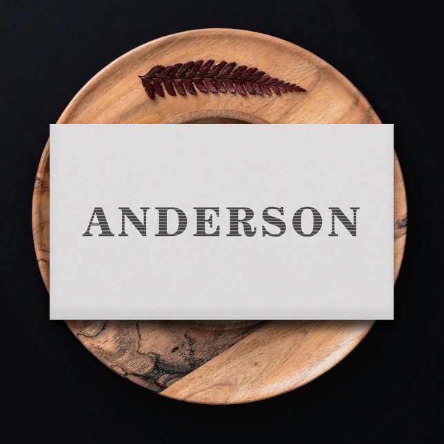 Minimalist Thin Striped Gray Business Card (Minimalist Thin Striped Gray Business Card)