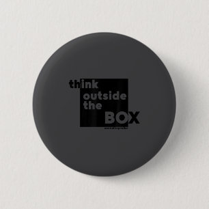 Minimalist Think Outside The Box  Button