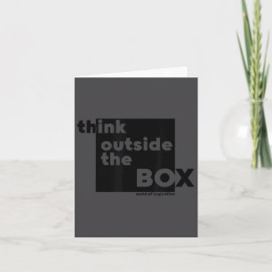 Minimalist Think Outside The Box  Card