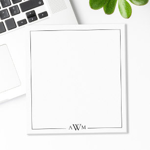 Minimalist Three Letter Monogram Notepad