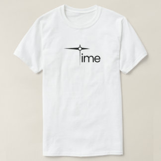 Minimalist Time Clock Hands Typography T-Shirt