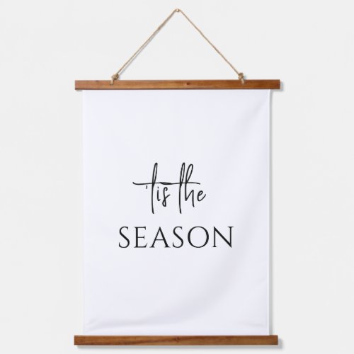 Minimalist Tis The Season Christmas Holiday Hanging Tapestry