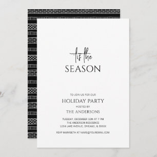 Minimalist Tis The Season Holiday Party Christmas Invitation