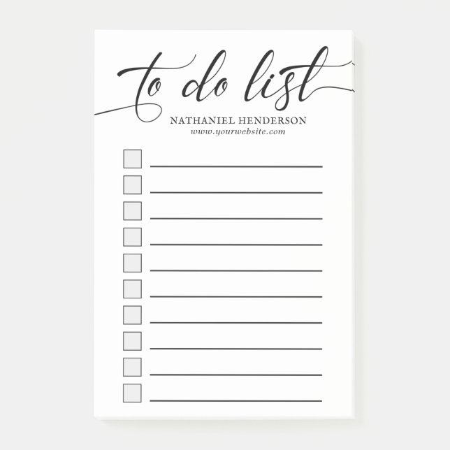 Minimalist To Do List Notes (Front)
