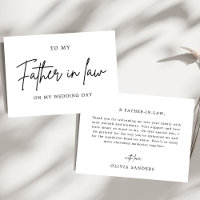 Minimalist To My Father In Law On My Wedding Day