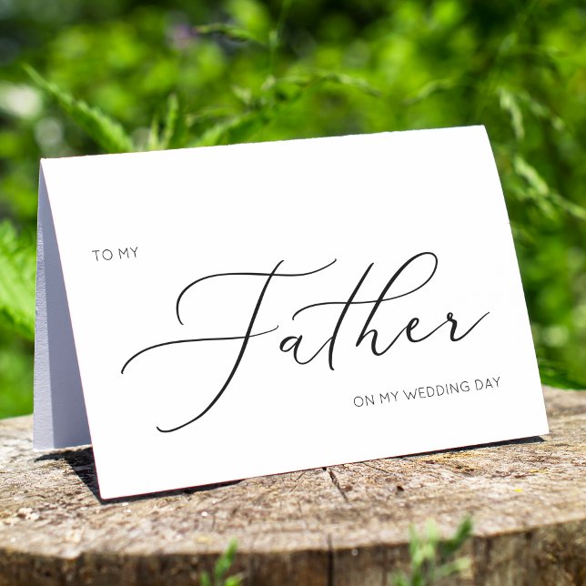 Minimalist To My Father Wedding Day Card (Creator Uploaded)