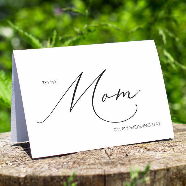 Minimalist To My Mom Wedding Day Card (Creator Uploaded)