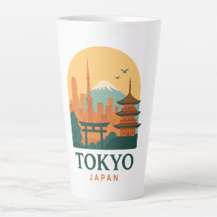 Minimalist Tokyo Japan Travel Modern Latte Mug