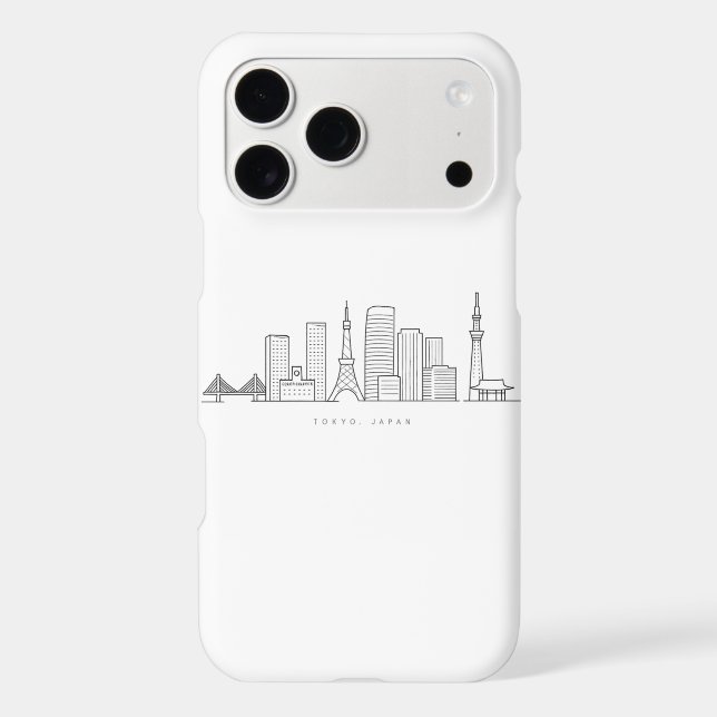 Minimalist Tokyo Skyline Illustration Case-Mate iPhone Case (Back)