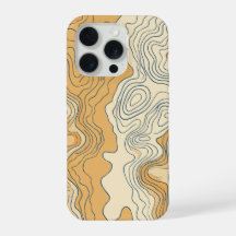 Minimalist Topographic Wave Contours Line Art