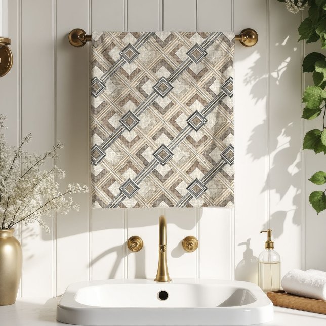 Minimalist Towel Soft Pastel Geometric Pattern (Minimalist Towel Soft Pastel Geometric Pattern)