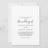 Minimalist Traditional Couple Hosting Wedding Invitation | Zazzle