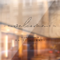 Minimalist Transparent Wedding Welcome Poster