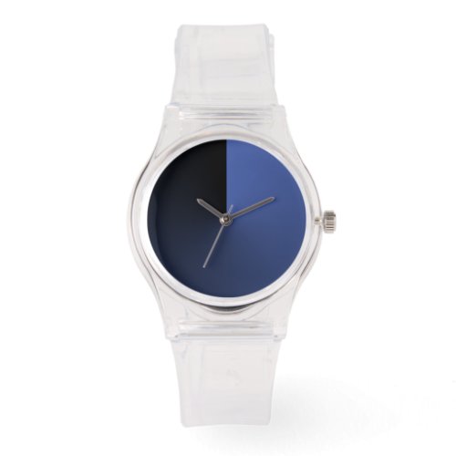 Minimalist Transparent with Black and Blue Dial Watch